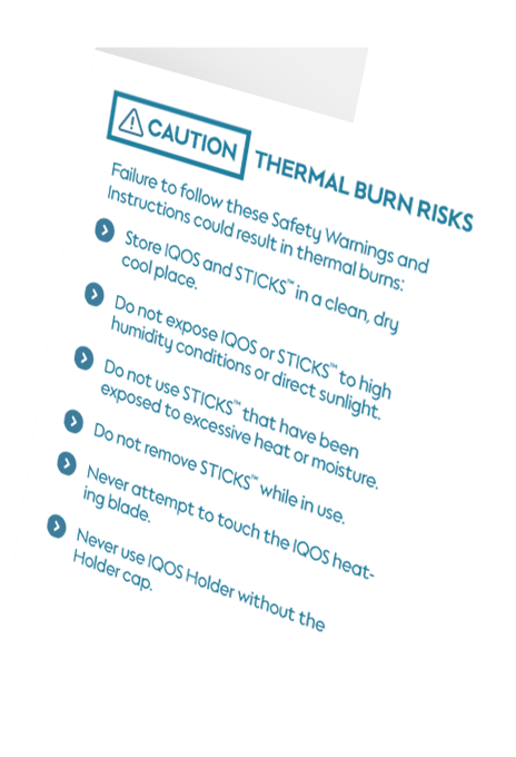 Caution thermal burn risk