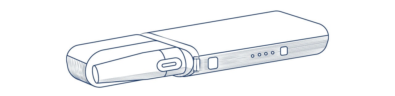 Technical drawing of heated tobacco product