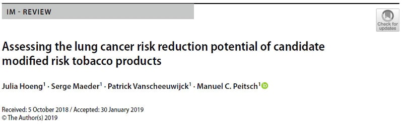 Scientists evaluating modified tobacco products for potential reduction in lung cancer risk.