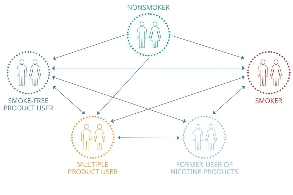 Пример моделей употребления табачных изделий