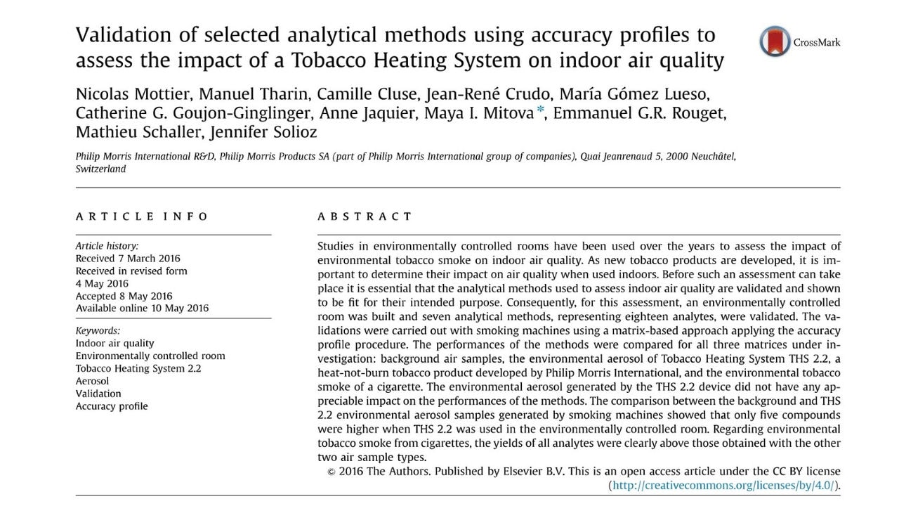 Study about validation of analytical methods using accuracy profiles to assess the impact of a THS on indoor air quality.